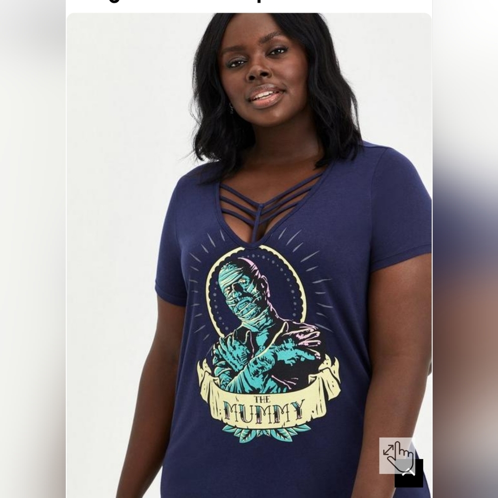 Torrid Universal Monsters cage top 2x 2 18 20 Tee Mummy Halloween